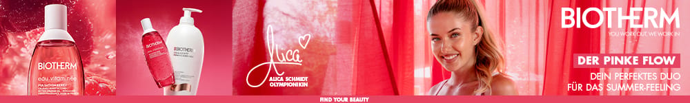 Biotherm Kampagne Der Pinke Flow mit Olympionikin Alica Schmidt für dein perfektes Duo für das Summer-Feeling.