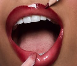 Geschminkte Lippen