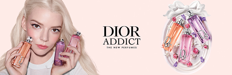 DIOR Addict Parfum Flakons und Model